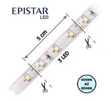 LED pásek 4,8W/1m, 3528, IP65, 6000 - 6500 K, studená bílá, 12 V